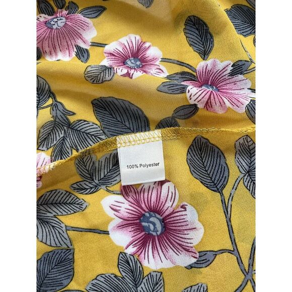 Grace & Emma Long Floral Long Bell Sleeves Kimono Style Cardigan Sz M L Cottage - Picture 7 of 8